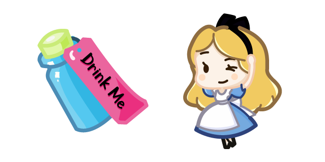 Cute Alice and Drink Me Potion Cursor
