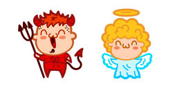 Cute Devil and Angel