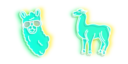 Neon Llama Curseur