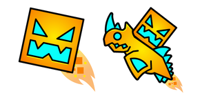 Geometry Dash Cube 12 and Ship 16 Curseur