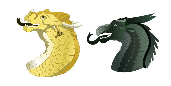 Wings of Fire Qibli and Moonwatcher Cursor