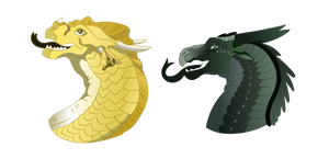 Wings of Fire Qibli and Moonwatcher Curseur