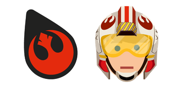 Star Wars Rebel Alliance Logo and Luke Curseur