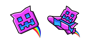 Geometry Dash Cube 39 and Ship 7 Curseur