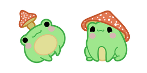 Cute Frog and Mushroom cursor