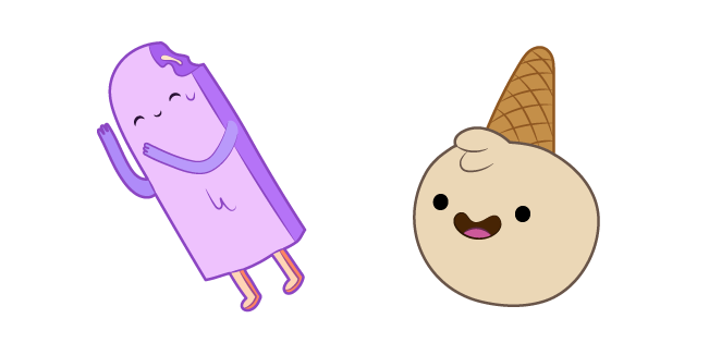 Adventure Time Grape Popsicle and Ice Cream Cursor