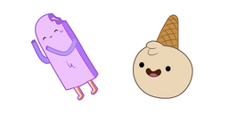 Adventure Time Grape Popsicle and Ice Cream Cursor