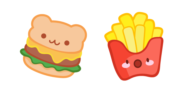 Cute Hamburger and Fries Cursor