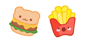 Cute Hamburger and Fries cursor
