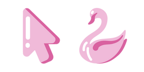 Minimal Pink Swan Curseur
