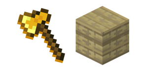 Minecraft Golden Axe and Birch Planks Curseur