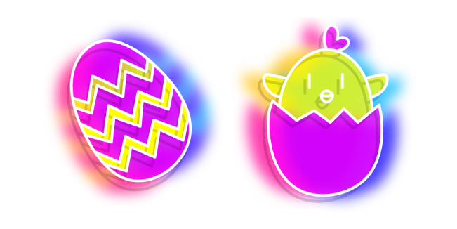 Neon Easter Egg and Chick курсор
