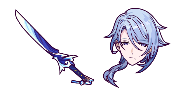 Genshin Impact Kamisato Ayato and Haran Geppaku Futsu Cursor