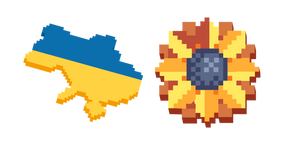 Ukraine and Sunflower Curseur