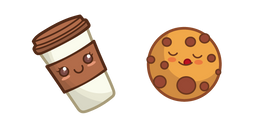Cute Coffee and Chocolate Cookie Curseur
