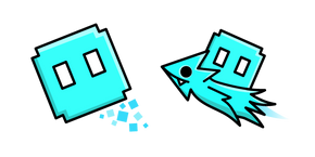 Geometry Dash Cube 50 and Ship 22 Curseur