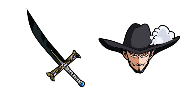 One Piece Dracule Mihawk and Yoru cursor – Custom Cursor