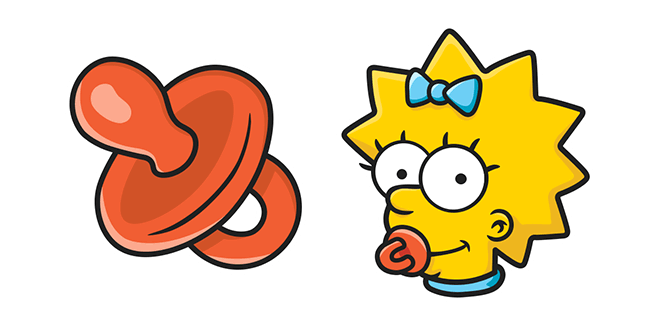 The Simpsons Maggie Pacifier cursor – Custom Cursor browser extension