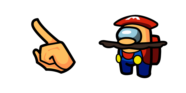 Among Us Super Mario Meme Character Cursor