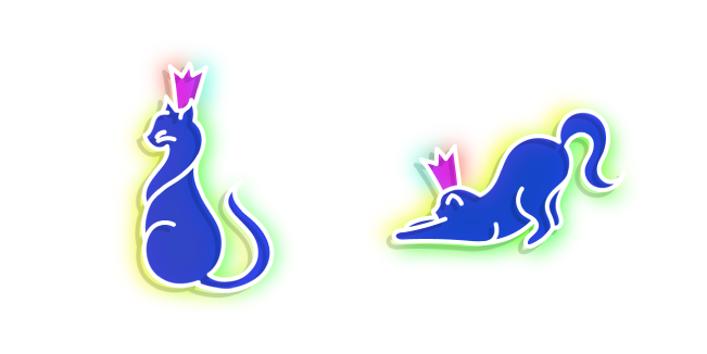 Neon Cat Queen Cursor