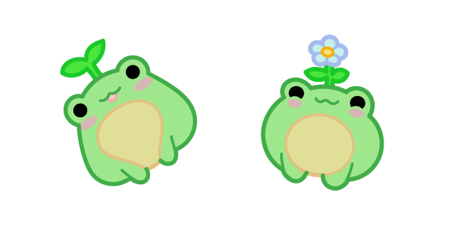Cute Frog Flower курсор