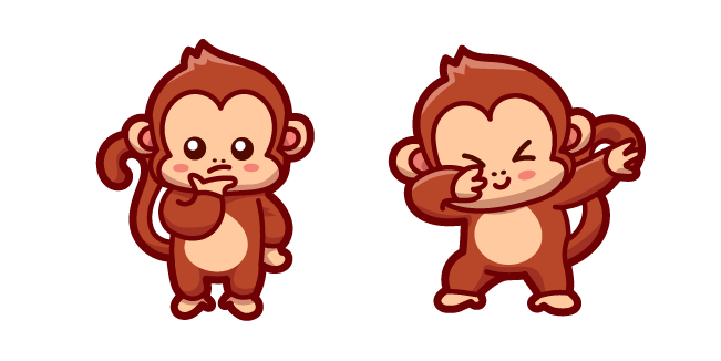 Cute Dabbing Monkey курсор