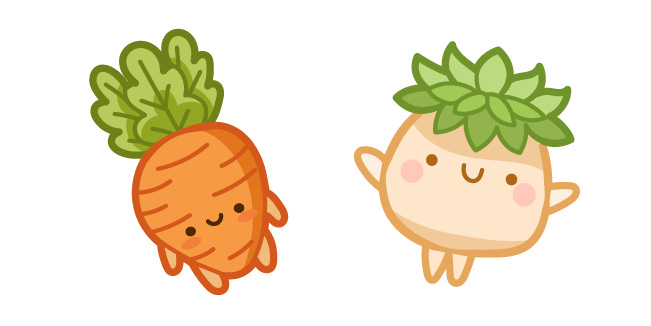 Cute Carrot and Radish Cursor
