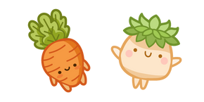 Cute Carrot and Radish cursor