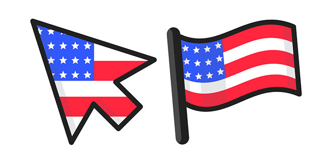 United States of America Flag курсор