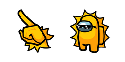 Among Us Sun Thug Life Character Cursor