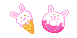 Курсор Cute Rabbit Ice Cream and Donut
