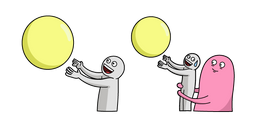 Running Away Balloon Meme Cursor