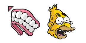 The Simpsons Grandpa Abraham Dentures Cursor