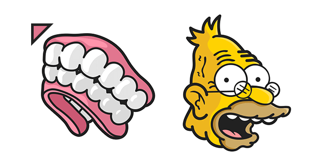 The Simpsons Grandpa Abraham Dentures Cursor