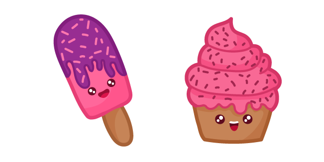 Cute Ice Cream and Cupcake Cursor