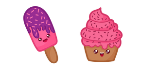 Cute Ice Cream and Cupcake Curseur