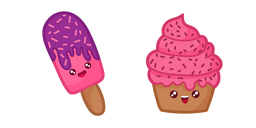 Cute Ice Cream and Cupcake Cursor