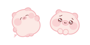 Cute Happy Pig Curseur
