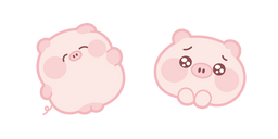 Cute Happy Pig Curseur