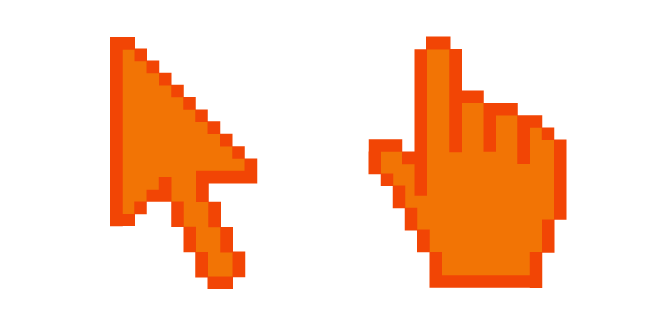 Orange Pumpkin Pixel курсор
