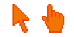 Orange Pumpkin Pixel Cursor