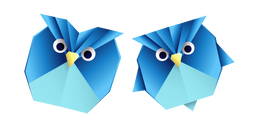 Origami Blue Owl Cursor