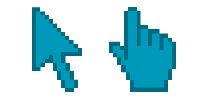Aquamarine Pixel Cursor