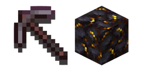 Minecraft Gilded Blackstone and Pickaxe Curseur