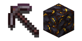 Minecraft Gilded Blackstone and Pickaxe cursor