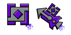 Geometry Dash Cube 37 and Ship 14 Curseur