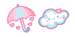 Cute Umbrella and Cloud Curseur