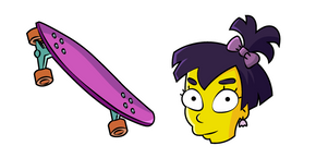 The Simpsons Nikki McKenna and Skateboard Curseur