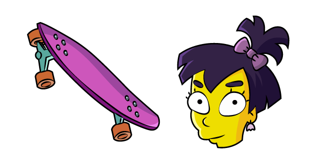 The Simpsons Nikki McKenna and Skateboard курсор