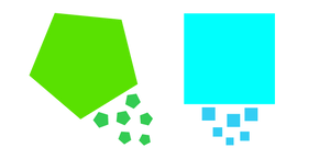 Курсор Just Shapes and Beats Green Pentagon and Blue Square